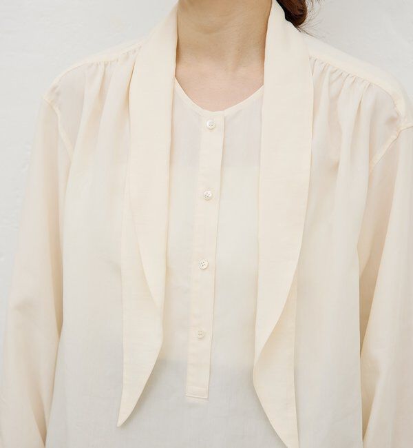  「【HERITANOVUM】スカーフカラーシャツ」|シャツ・ブラウス|