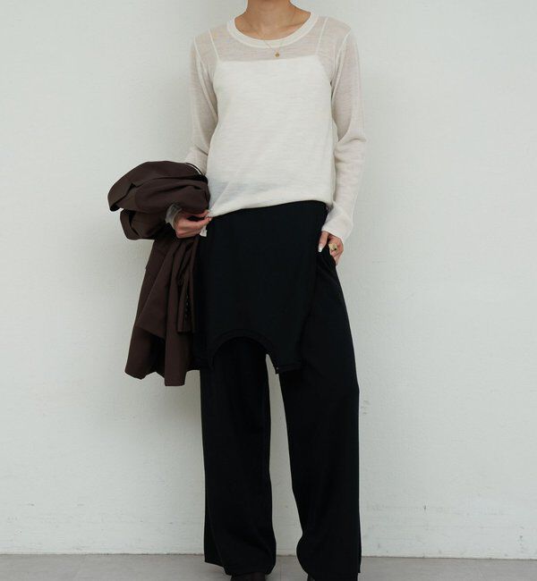  「【HERITANOVUM】ライトウールクルーニット」|ニット・セーター|