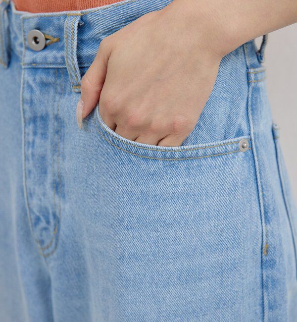  「【手洗い可】ストレートデニム」|デニム|