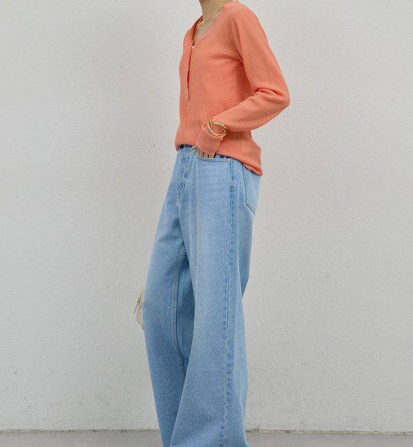  「【手洗い可】ストレートデニム」|デニム|