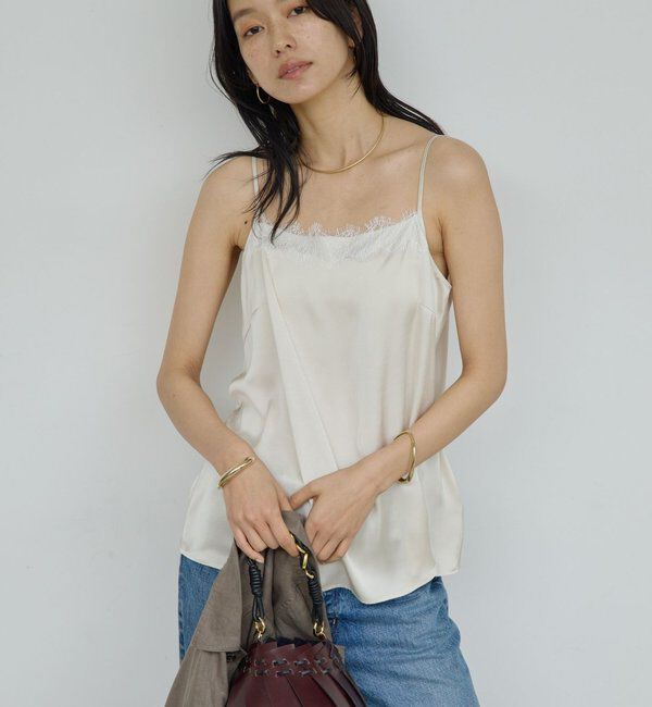  「サテンレースキャミ」|シャツ・ブラウス|
