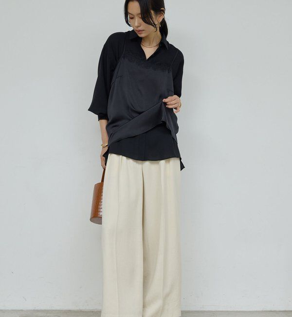  「サテンレースキャミ」|シャツ・ブラウス|