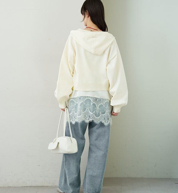  「ラインストーンフーディーニット」|パーカー|