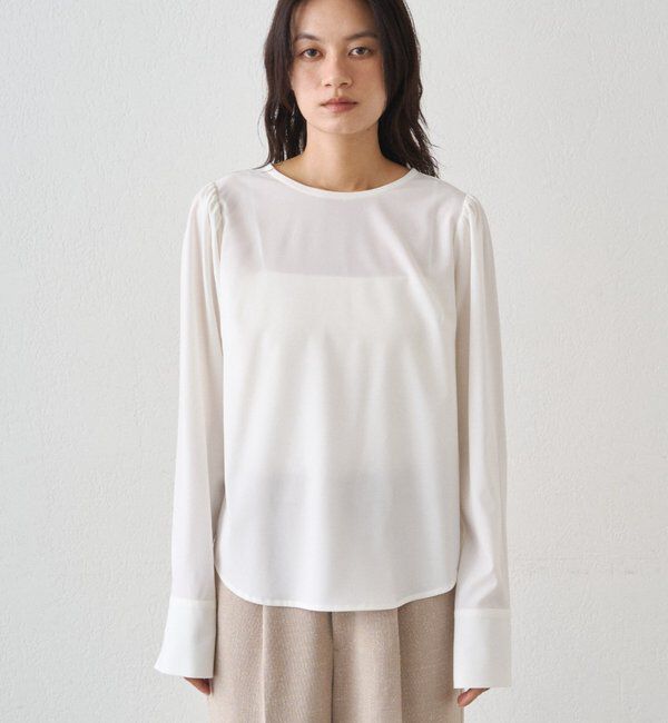  「【Atelier N5/アトリエヌメロサンク】パフスリーブクルーブラウス」|シャツ・ブラウス|