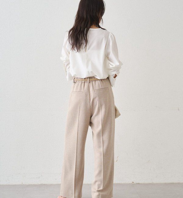  「【Atelier N5/アトリエヌメロサンク】パフスリーブクルーブラウス」|シャツ・ブラウス|