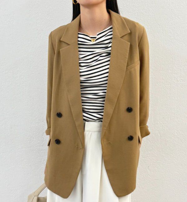  「麻調合繊ジャケット」|テーラードジャケット|