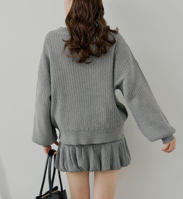  「【セットアップ対応】ニットバルーンミニスカート」|スカート|