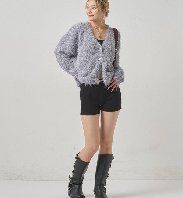  「【WEB限定】HiNTラメニットカーデ」|カーディガン|