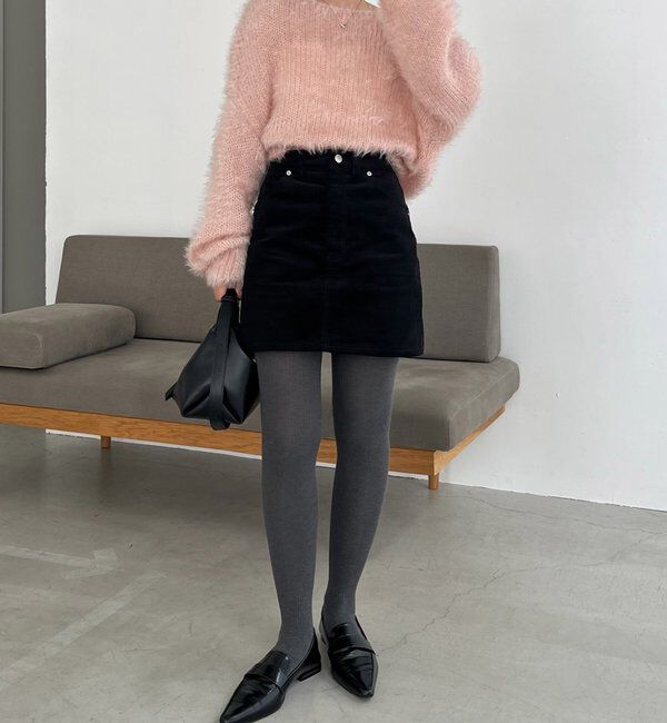  「【新色/レイヤード対応】コーデュロイ台形スカート」|スカート|