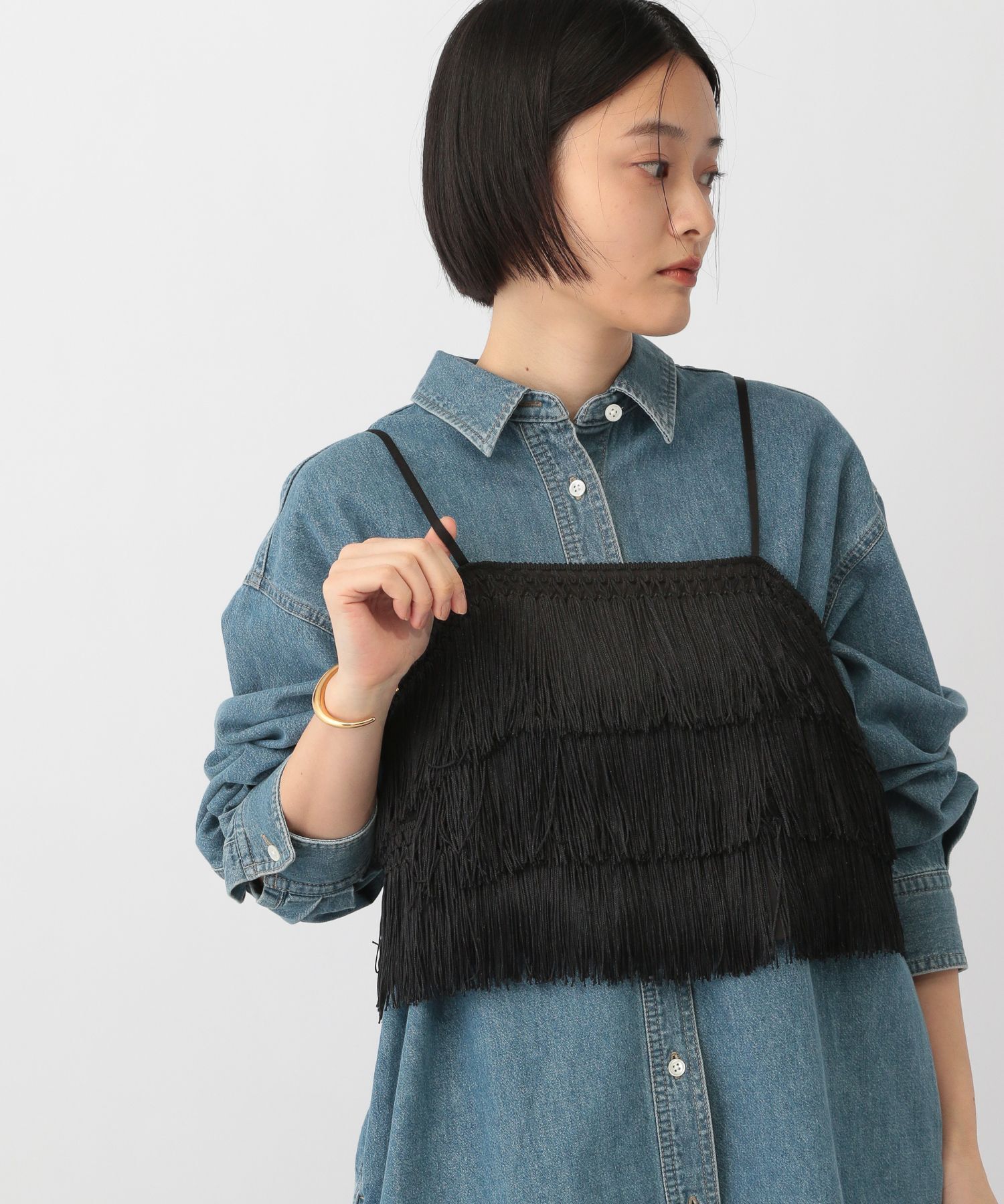 A part by 「フリンジキャミソール」|キャミソール|ブラック