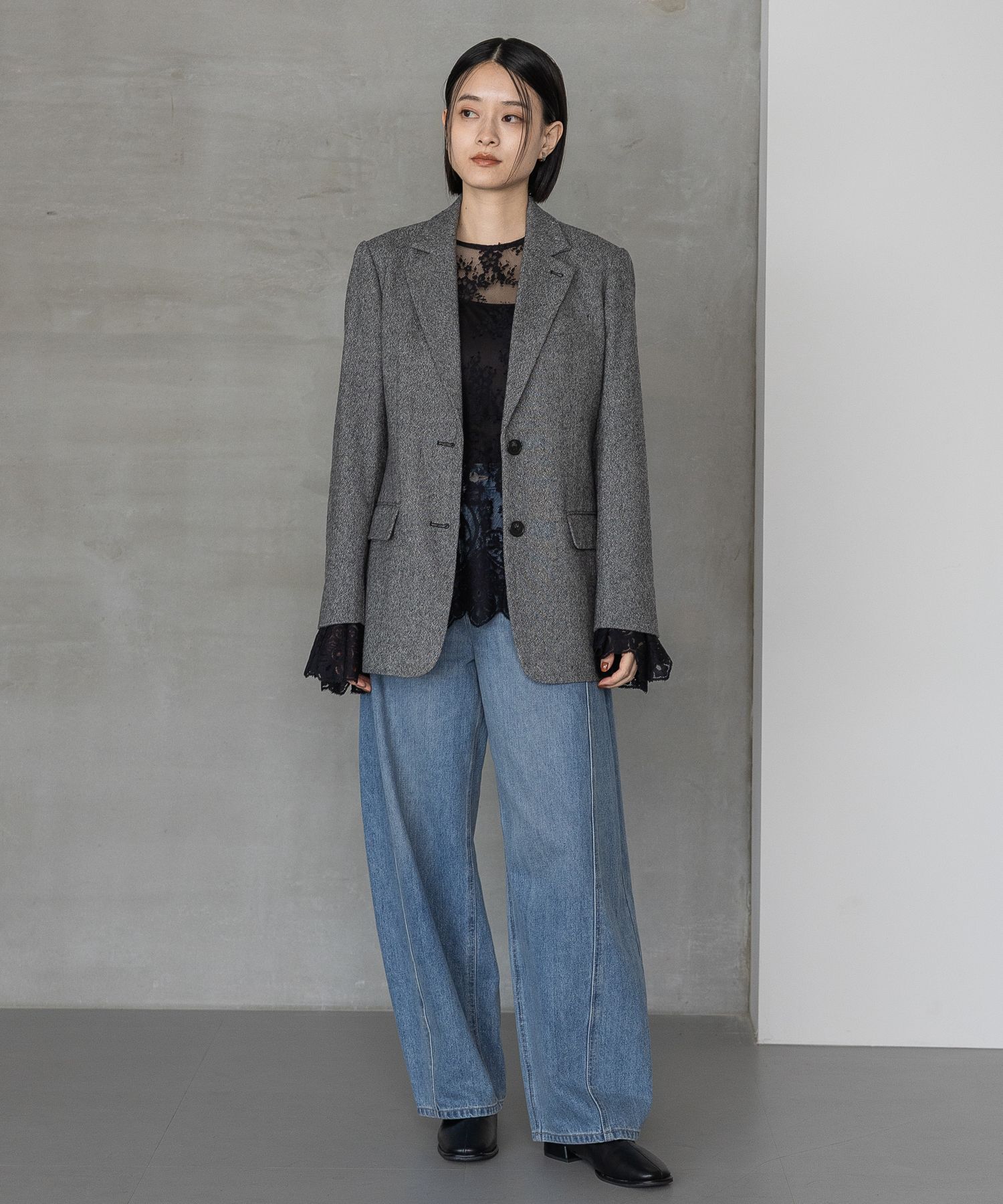 A part by 「坪田あさみさんYouTube紹介/シモーネラメツイードジャケット」|テーラードジャケット|