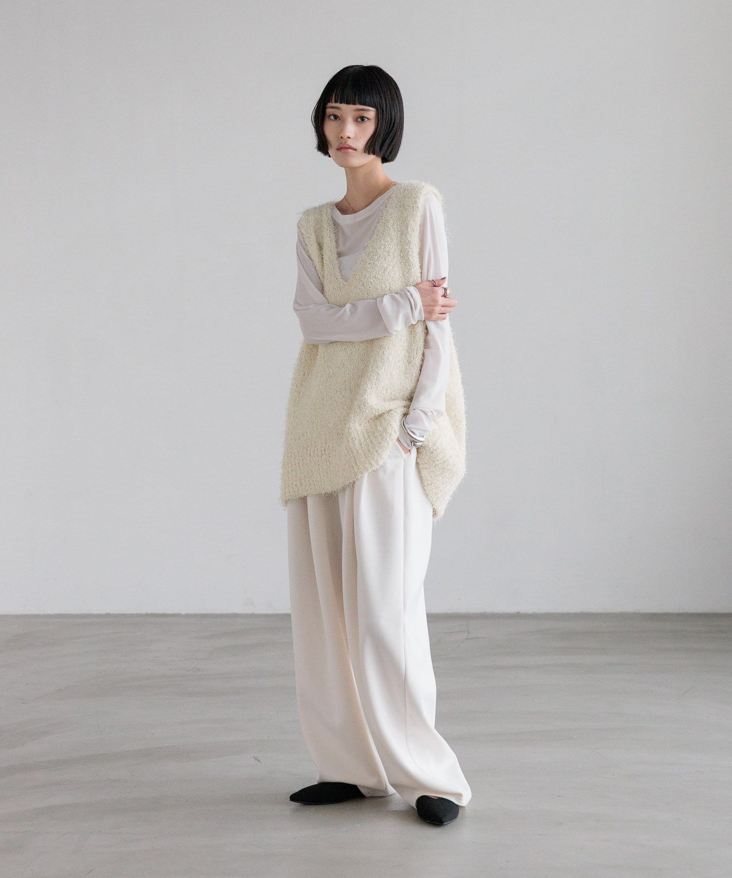 LOWRYS FARM「カットイージーコクーンパンツ」|チノ|