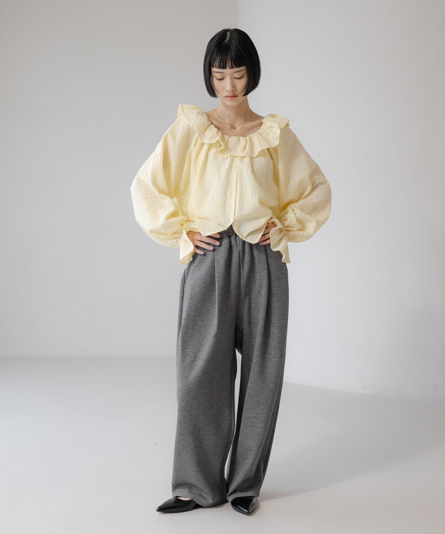 LOWRYS FARM「カットイージーコクーンパンツ」|チノ|