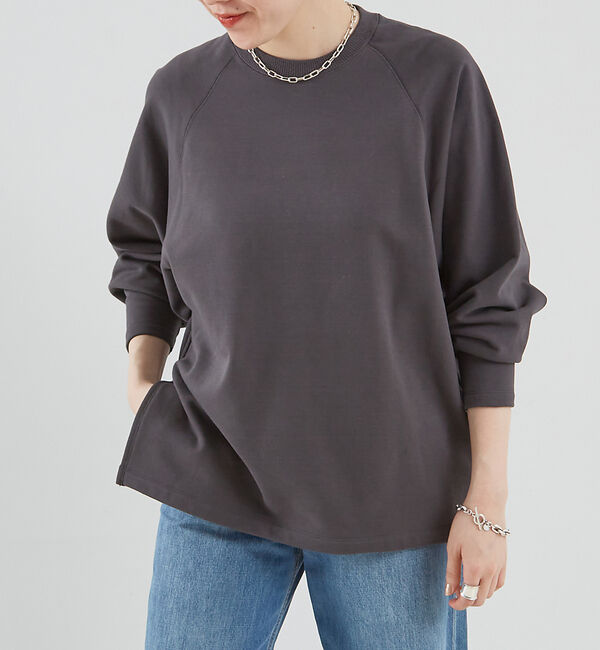 collex「サイドスリットフォルム裏毛プルオーバー」|スウェット・ジャージ|チャコールグレー