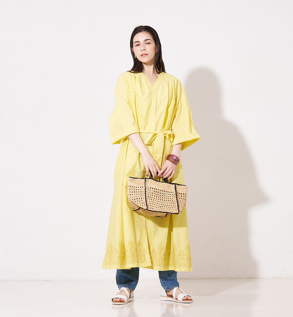 collex「【別注】ラフィア透かし編バッグ」|かごバッグ|