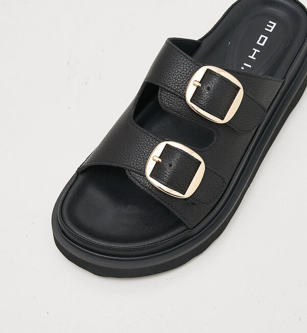 collex「【MOHI/モヒ】 ダブルバックル レザーサンダル」|サンダル|