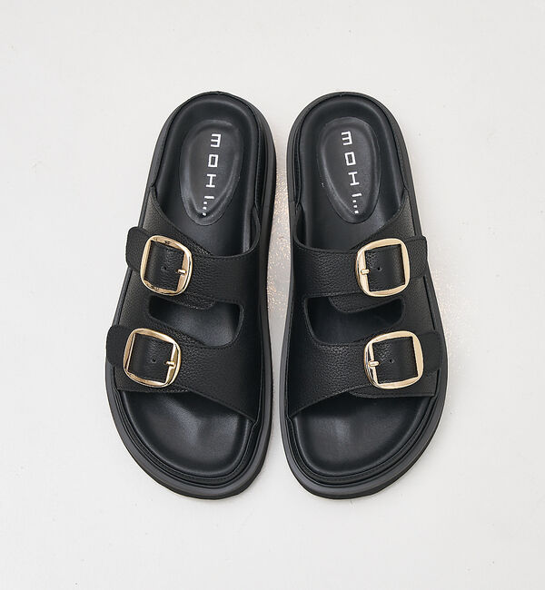 collex「【MOHI/モヒ】 ダブルバックル レザーサンダル」|サンダル|