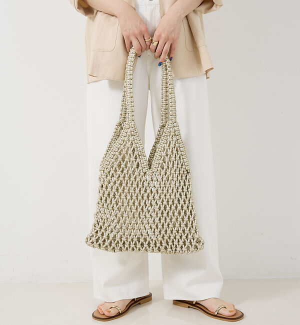 collex「【The Bagmati】 ラメメッシュバッグ」|かごバッグ|