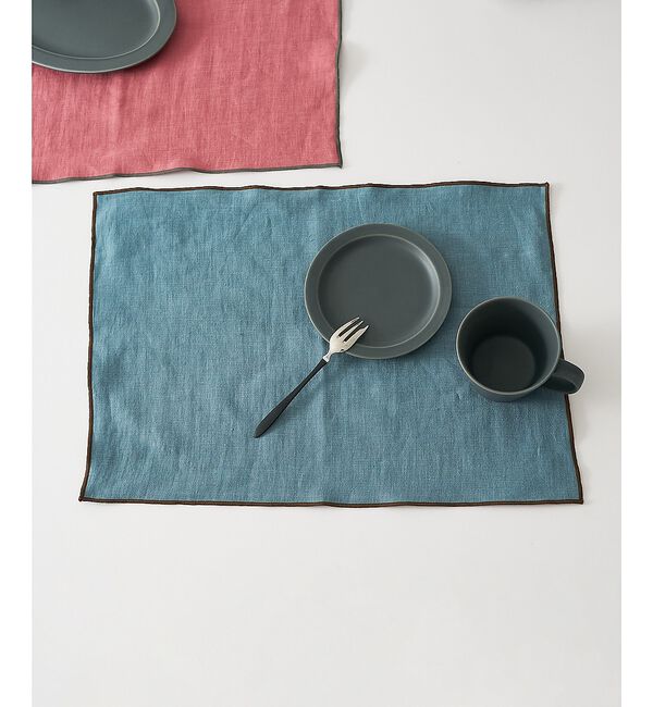 collex「【新色】リネン ナトゥーラ ランチョンマット 46&times;33cm」|食器・キッチングッズ|ブルー