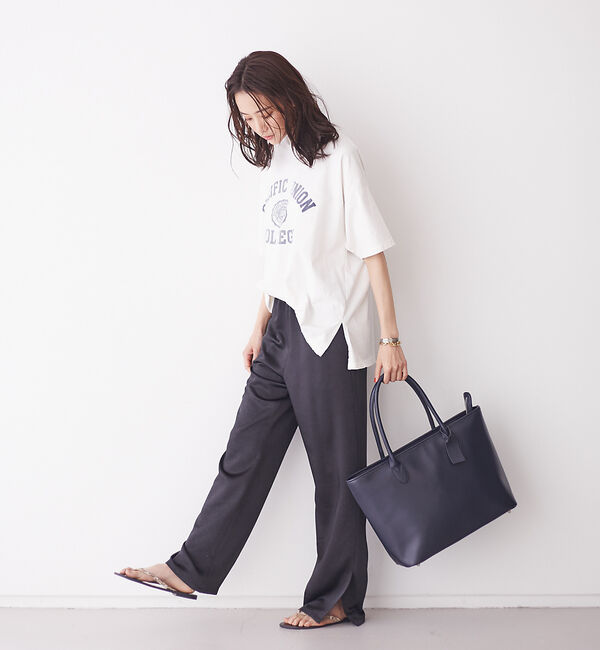 ABAHOUSE「【WEB別注】スプリットレザー トート バッグ / 天ファスナー付き」|トートバッグ|