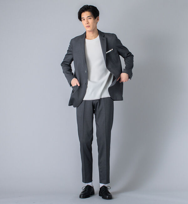 ABAHOUSE「【セットアップ対応/FLEX JACKET】バックメッシュ モクロディー ジャケ」|テーラードジャケット|