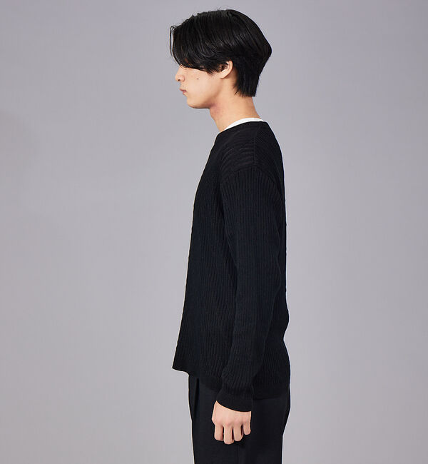 ABAHOUSE「【ウォッシャブル】リブニット プルオーバー」|ニット・セーター|