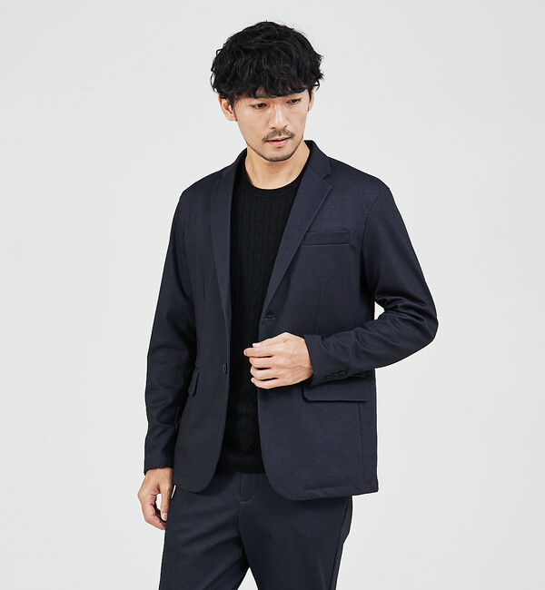 ABAHOUSE「【セットアップ対応】ポンチ ジャケット」|テーラードジャケット|ネイビー