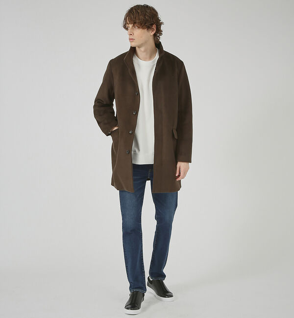 ABAHOUSE「【毛玉レス】ウール調メルトン スタンドコート」|その他|