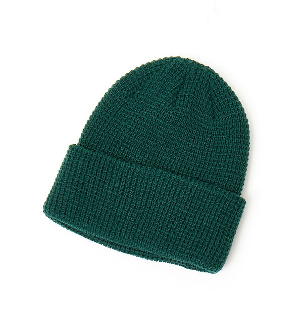 ABAHOUSE「＜BASIQUENTI＞【丸洗いOK】ユニセックス ワッフル編み ニットキャップ」|その他|グリーン