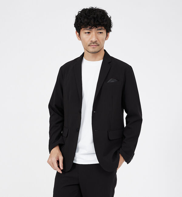 ABAHOUSE「【セットアップ対応】シルキータッチ ウォッシャブル ジャケット」|テーラードジャケット|