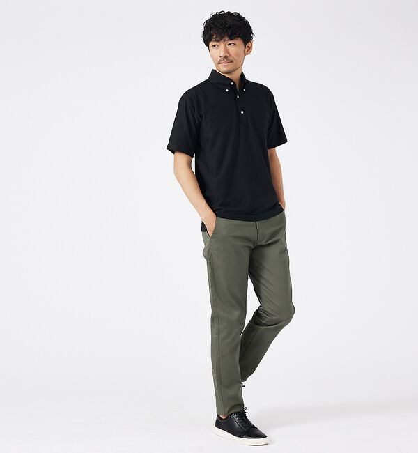 ABAHOUSE「トリコットサッカー ボタンダウン ポロシャツ」|ポロシャツ|