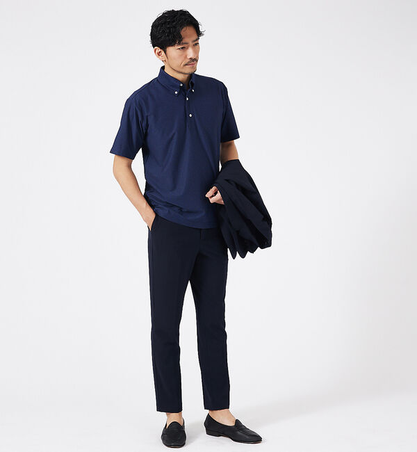 ABAHOUSE「トリコットサッカー ボタンダウン ポロシャツ」|ポロシャツ|