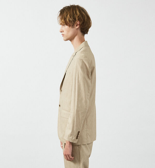 ABAHOUSE「【セットアップ対応/FLEX JACKET】スーパーストレッチ リネンブレンド」|テーラードジャケット|