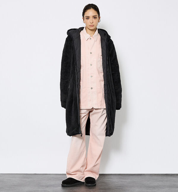 ABAHOUSE「【TAION / タイオン】シティ リバーシブル パイピングフード ダウン&times;ボア」|ダウン|