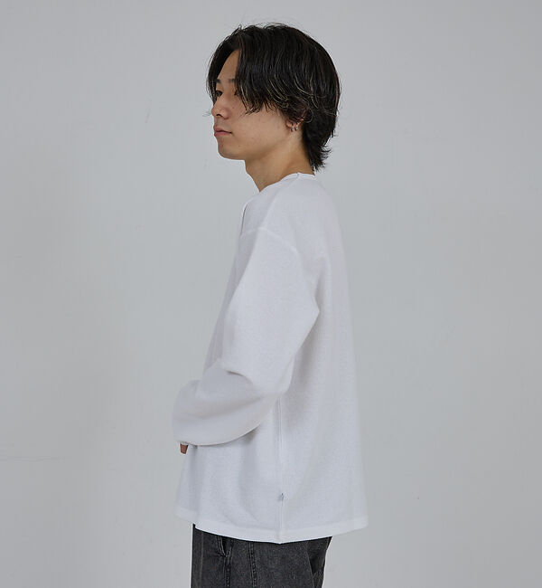 ABAHOUSE「【AH ABAHOUSE】モダン カノコ クルーネック ロングスリーブTシャツ」|Tシャツ・カットソー|