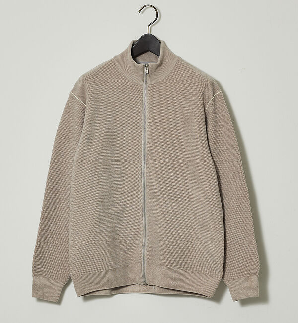 ABAHOUSE「ダブルフェイス カノコ ドライバーズニット」|ニット・セーター|ライトベージュ