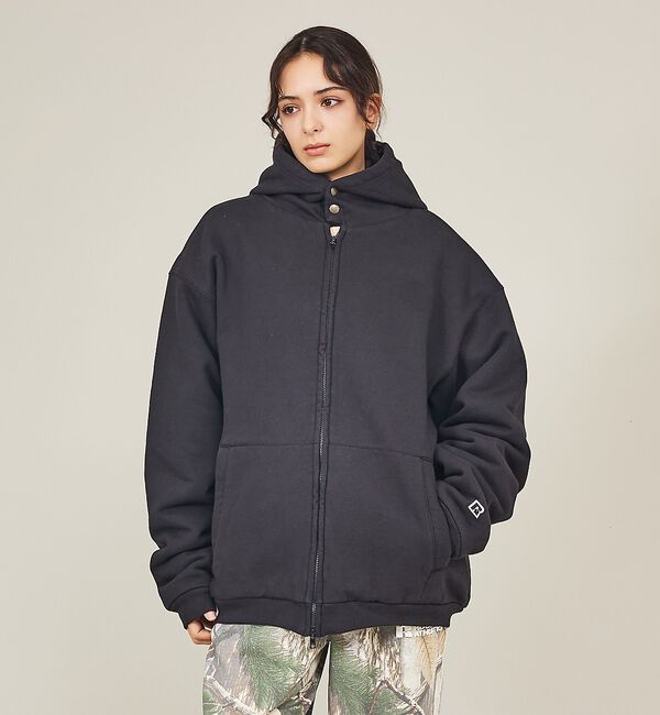 ABAHOUSE「【BerBerjin &times; RUSSELL ATHLETIC  】Pro Cott」|パーカー|ブラック