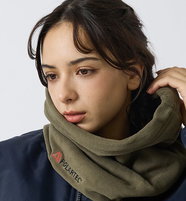 ABAHOUSE「【POLARTEC /ポーラテック】NECKWARMER / ネックウォーマー/」|マフラー|カーキ