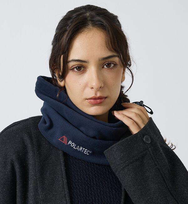 ABAHOUSE「【POLARTEC /ポーラテック】NECKWARMER / ネックウォーマー/」|マフラー|ネイビー