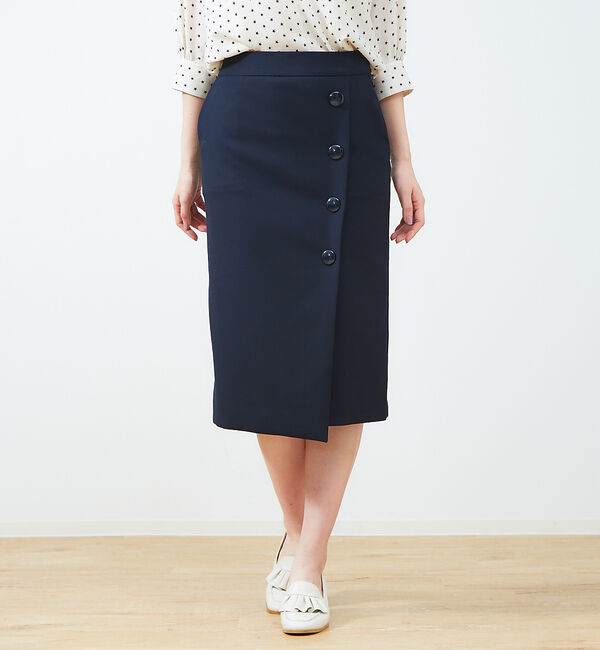Rouge vif「ラップタイスカート」|スカート|ネイビー