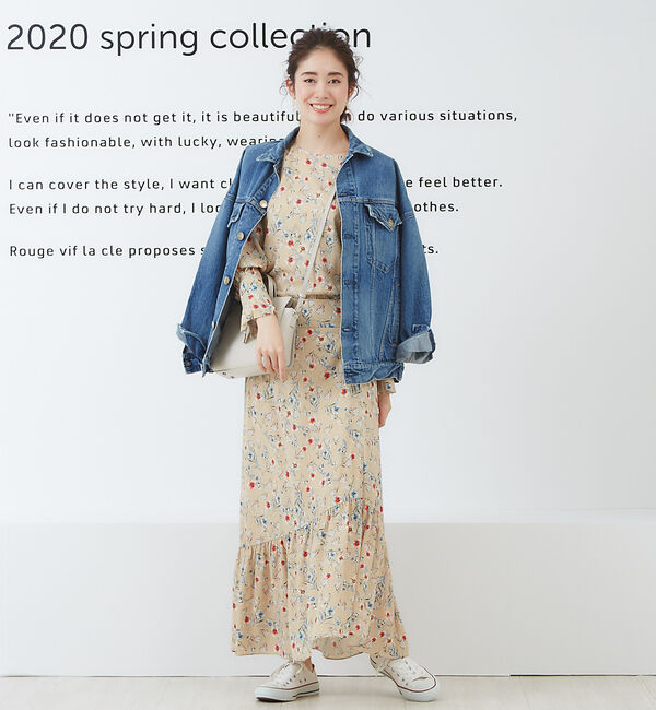 Rouge vif「フレンチフラワープリントスカート」|スカート|