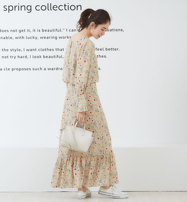 Rouge vif「フレンチフラワープリントスカート」|スカート|