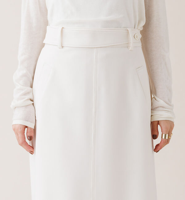 Rouge vif「【XSサイズ展開】 デザインベルトトラペーズスカート」|スカート|