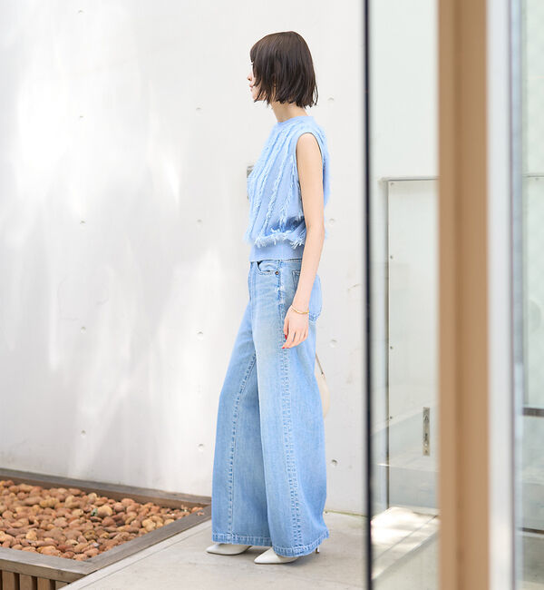 Rouge vif「フリンジニットノースリーブプルオーバー」|ニット・セーター|