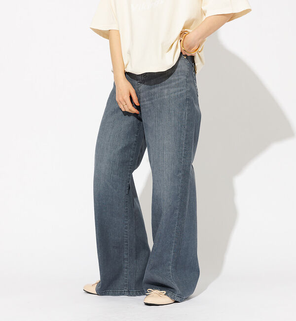 Rouge vif「【SOMETHING/サムシング】LISA ワイド デニムパンツ」|デニム|