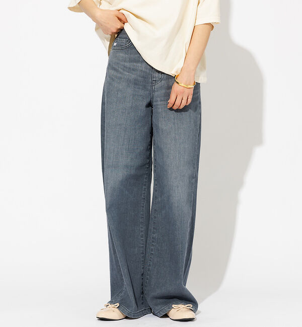 Rouge vif「【SOMETHING/サムシング】LISA ワイド デニムパンツ」|デニム|