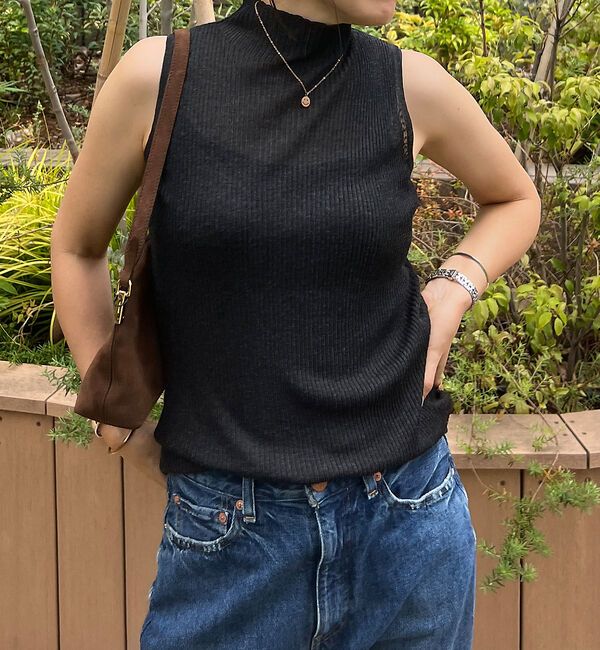 Rouge vif「シアーアメスリラメリブハイネック」|ニット・セーター|