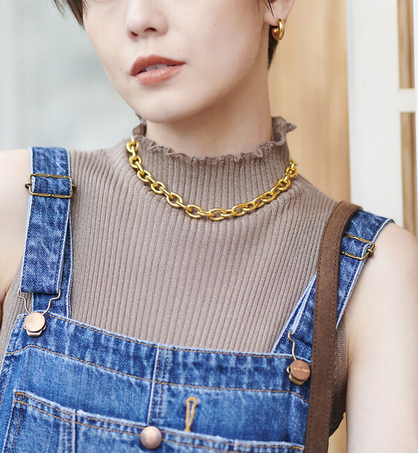 Rouge vif「シアーアメスリラメリブハイネック」|ニット・セーター|