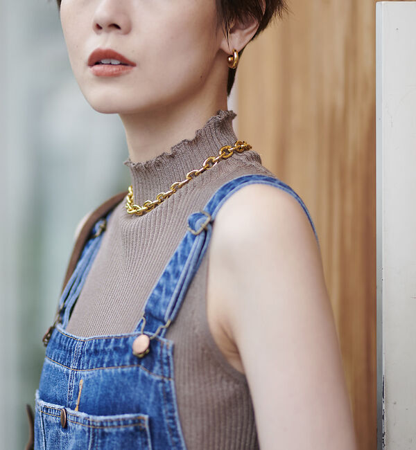 Rouge vif「シアーアメスリラメリブハイネック」|ニット・セーター|