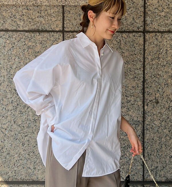 Rouge vif「マチ付きドルマンワイドシャツ」|シャツ・ブラウス|